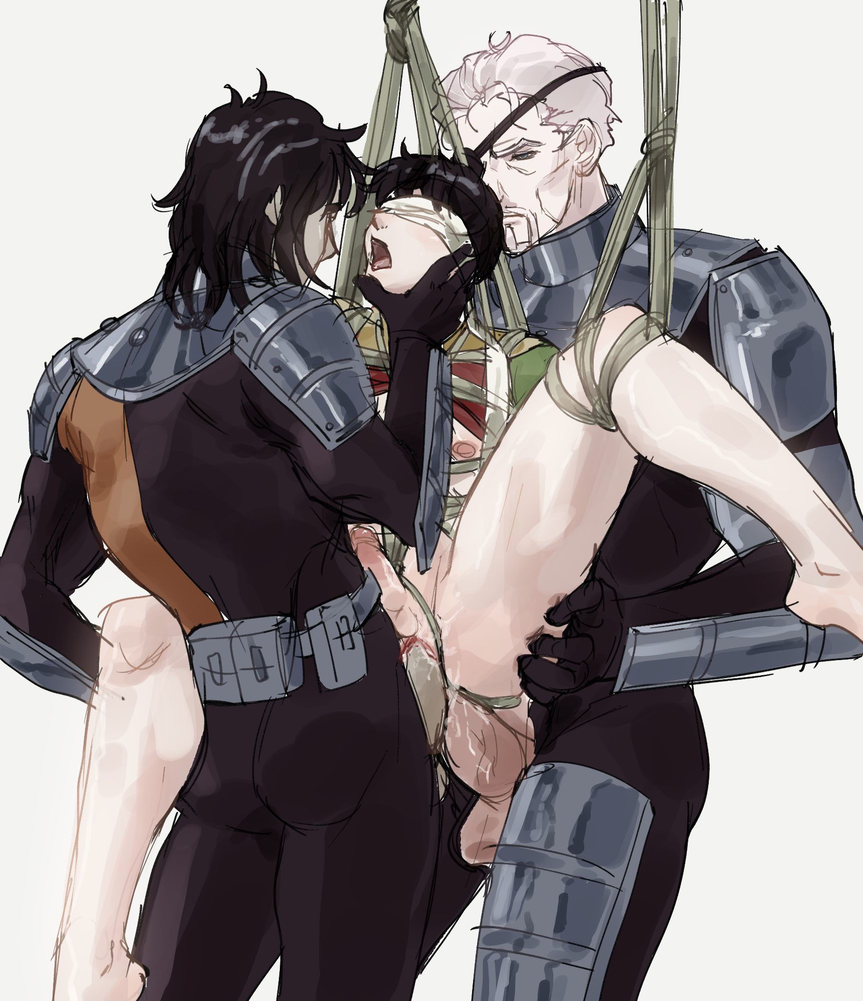 这 个 男 孩 垂 悬 在 手 腕 上.他 的 脚 趾 几 乎 没 有 触 地.呼 吸 在 他 的 喉 咙 里... 