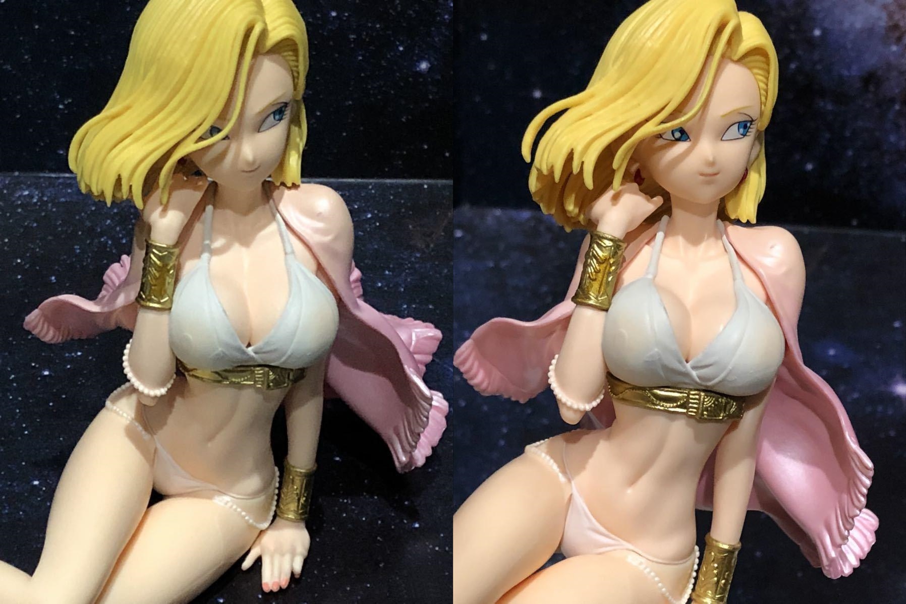 android 18 white lingerie